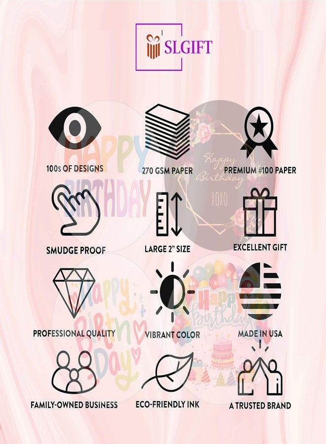 SLGIFT ملصقات فينيل بتصميم عيد ميلاد سعيد من SLGIFT، ملصقات فينيل ذاتية اللصق، 40 قطعة، ملصقات دائرية 2 × 2 بوصة، 4 تصاميم فريدة، 195 ريال سعودي - Image 5